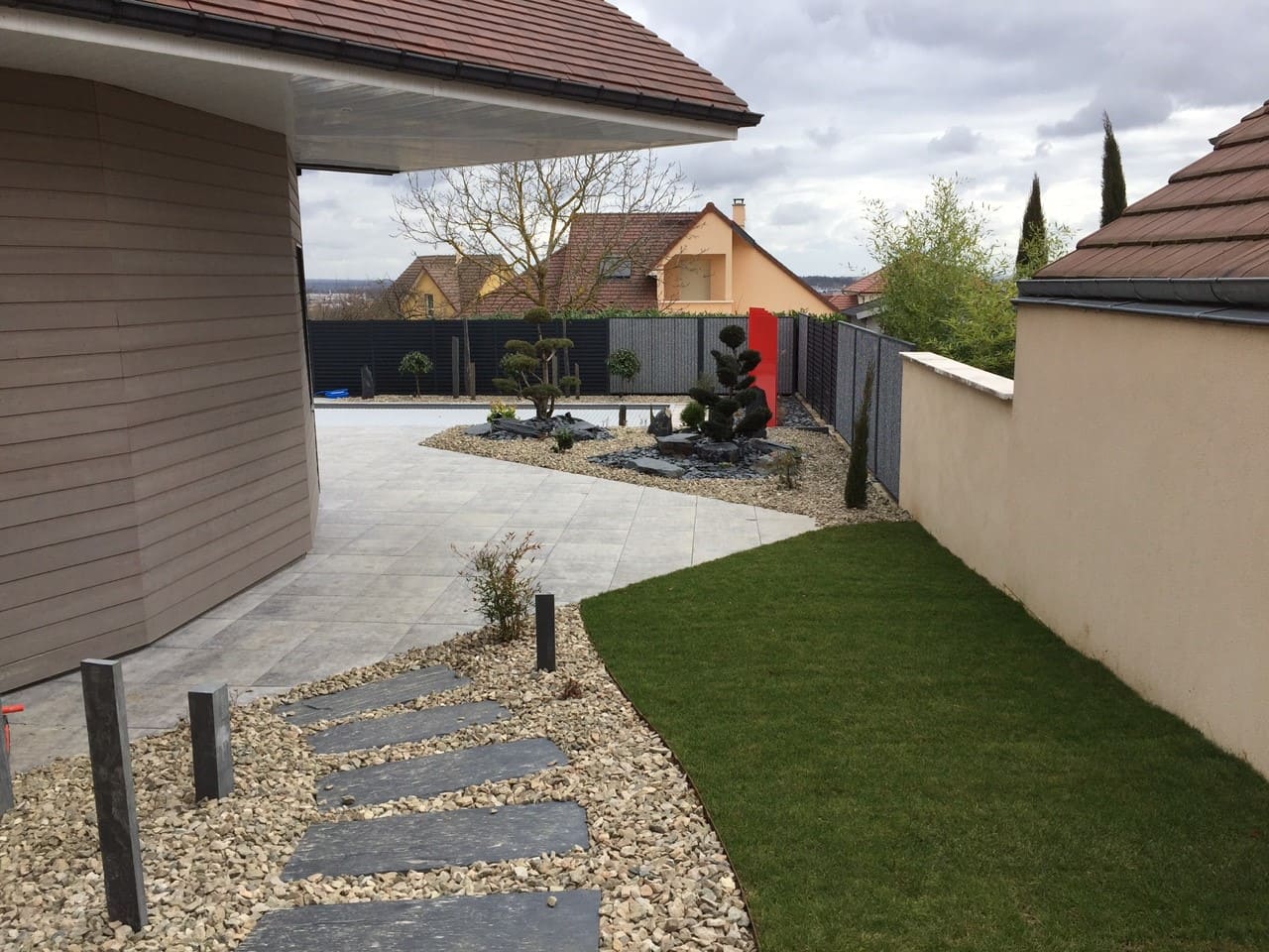 Jardin et piscine (après travaux)