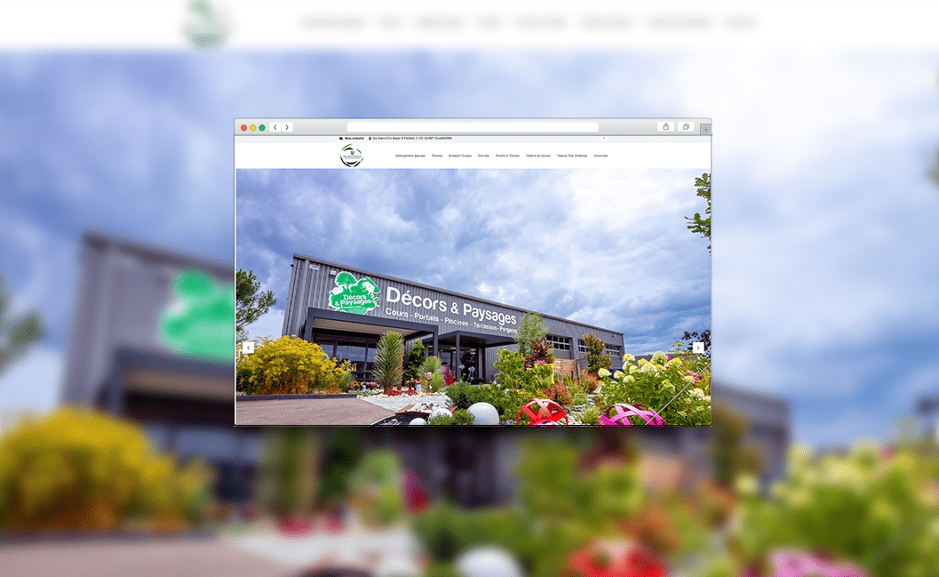 Mockup du site Décors et Paysages