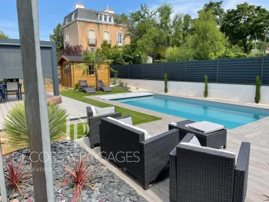 Décors & Paysages - Piscine - piscine avec aménagement