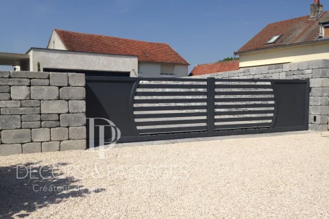Décors & Paysages - Portail et Clotures - portail semi ouvert